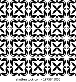  Geometric vector pattern with triangular elements. abstract ornament for wallpapers and backgrounds. Black and white colors.