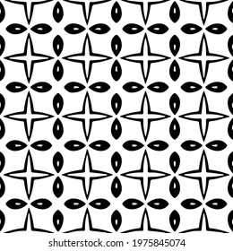  Geometric vector pattern with triangular elements. abstract ornament for wallpapers and backgrounds. Black and white colors.
