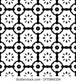  Geometric vector pattern with triangular elements. abstract ornament for wallpapers and backgrounds. Black and white colors.