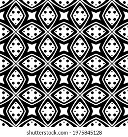  Geometric vector pattern with triangular elements. abstract ornament for wallpapers and backgrounds. Black and white colors.