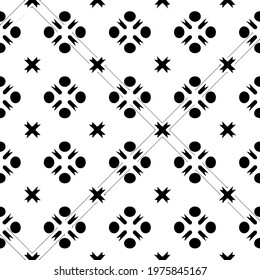  Geometric vector pattern with triangular elements. abstract ornament for wallpapers and backgrounds. Black and white colors.
