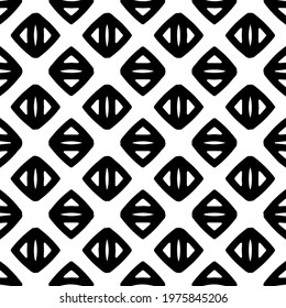  Geometric vector pattern with triangular elements. abstract ornament for wallpapers and backgrounds. Black and white colors.