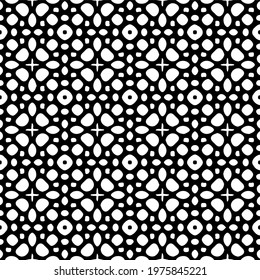  Geometric vector pattern with triangular elements. abstract ornament for wallpapers and backgrounds. Black and white colors.
