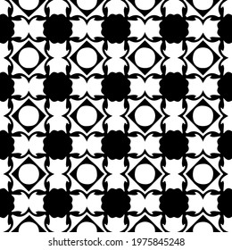  Geometric vector pattern with triangular elements. abstract ornament for wallpapers and backgrounds. Black and white colors.