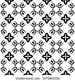  Geometric vector pattern with triangular elements. abstract ornament for wallpapers and backgrounds. Black and white colors.