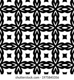  Geometric vector pattern with triangular elements. abstract ornament for wallpapers and backgrounds. Black and white colors.