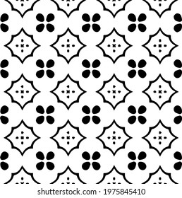  Geometric vector pattern with triangular elements. abstract ornament for wallpapers and backgrounds. Black and white colors.
