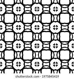  Geometric vector pattern with triangular elements. abstract ornament for wallpapers and backgrounds. Black and white colors.