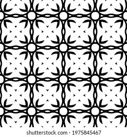  Geometric vector pattern with triangular elements. abstract ornament for wallpapers and backgrounds. Black and white colors.