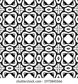  Geometric vector pattern with triangular elements. abstract ornament for wallpapers and backgrounds. Black and white colors.