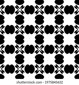  Geometric vector pattern with triangular elements. abstract ornament for wallpapers and backgrounds. Black and white colors.