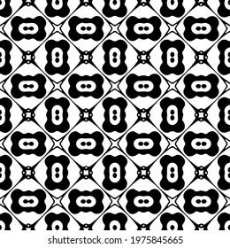  Geometric vector pattern with triangular elements. abstract ornament for wallpapers and backgrounds. Black and white colors.