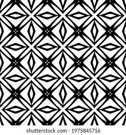  Geometric vector pattern with triangular elements. abstract ornament for wallpapers and backgrounds. Black and white colors.