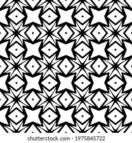  Geometric vector pattern with triangular elements. abstract ornament for wallpapers and backgrounds. Black and white colors.