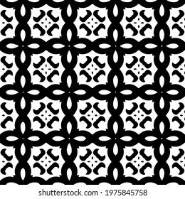  Geometric vector pattern with triangular elements. abstract ornament for wallpapers and backgrounds. Black and white colors.