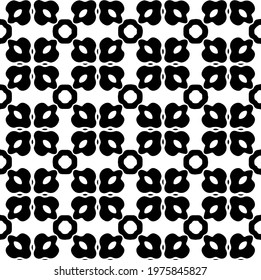  Geometric vector pattern with triangular elements. abstract ornament for wallpapers and backgrounds. Black and white colors.