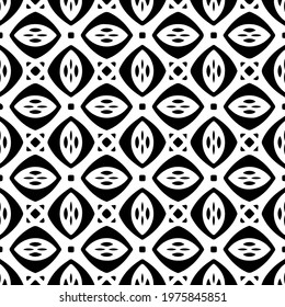  Geometric vector pattern with triangular elements. abstract ornament for wallpapers and backgrounds. Black and white colors.