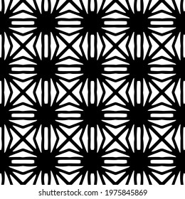  Geometric vector pattern with triangular elements. abstract ornament for wallpapers and backgrounds. Black and white colors.