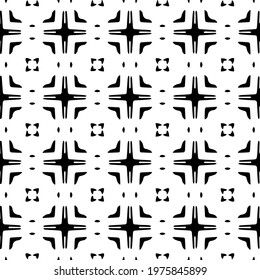  Geometric vector pattern with triangular elements. abstract ornament for wallpapers and backgrounds. Black and white colors.