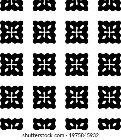  Geometric vector pattern with triangular elements. abstract ornament for wallpapers and backgrounds. Black and white colors.