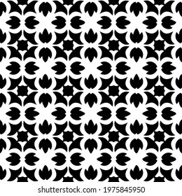  Geometric vector pattern with triangular elements. abstract ornament for wallpapers and backgrounds. Black and white colors.