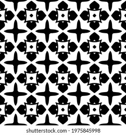  Geometric vector pattern with triangular elements. abstract ornament for wallpapers and backgrounds. Black and white colors.