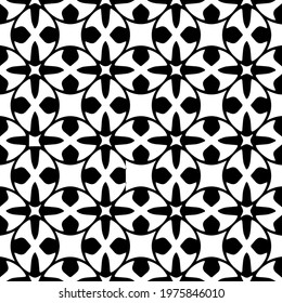 Geometric vector pattern with triangular elements. abstract ornament for wallpapers and backgrounds. Black and white colors.