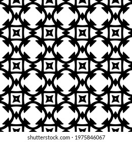  Geometric vector pattern with triangular elements. abstract ornament for wallpapers and backgrounds. Black and white colors.