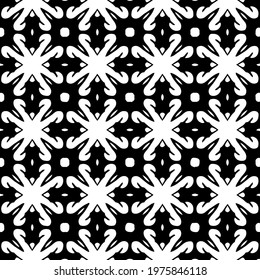  Geometric vector pattern with triangular elements. abstract ornament for wallpapers and backgrounds. Black and white colors.