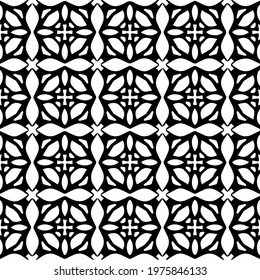  Geometric vector pattern with triangular elements. abstract ornament for wallpapers and backgrounds. Black and white colors.