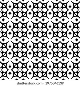  Geometric vector pattern with triangular elements. abstract ornament for wallpapers and backgrounds. Black and white colors.