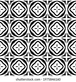  Geometric vector pattern with triangular elements. abstract ornament for wallpapers and backgrounds. Black and white colors.