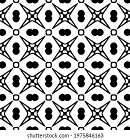  Geometric vector pattern with triangular elements. abstract ornament for wallpapers and backgrounds. Black and white colors.