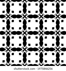  Geometric vector pattern with triangular elements. abstract ornament for wallpapers and backgrounds. Black and white colors.