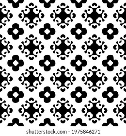  Geometric vector pattern with triangular elements. abstract ornament for wallpapers and backgrounds. Black and white colors.