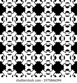  Geometric vector pattern with triangular elements. abstract ornament for wallpapers and backgrounds. Black and white colors.