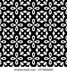  Geometric vector pattern with triangular elements. abstract ornament for wallpapers and backgrounds. Black and white colors.
