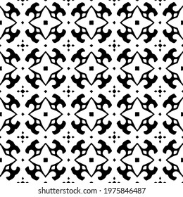  Geometric vector pattern with triangular elements. abstract ornament for wallpapers and backgrounds. Black and white colors.
