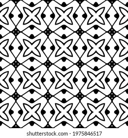  Geometric vector pattern with triangular elements. abstract ornament for wallpapers and backgrounds. Black and white colors.