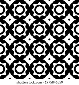  Geometric vector pattern with triangular elements. abstract ornament for wallpapers and backgrounds. Black and white colors.