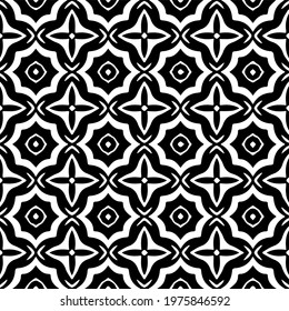 Geometric vector pattern with triangular elements. abstract ornament for wallpapers and backgrounds. Black and white colors.