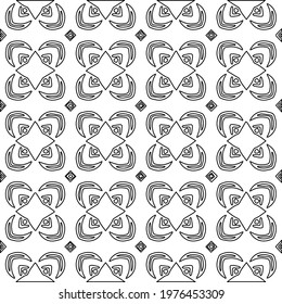  Geometric vector pattern with triangular elements. abstract picture for wallpapers and backgrounds. Black and white ornament.