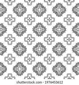  Geometric vector pattern with triangular elements. abstract picture for wallpapers and backgrounds. Black and white ornament.