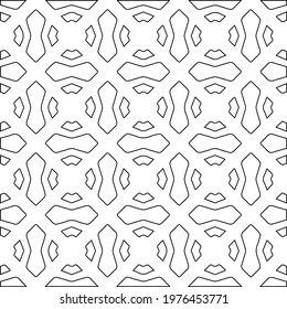  Geometric vector pattern with triangular elements. abstract picture for wallpapers and backgrounds. Black and white ornament.