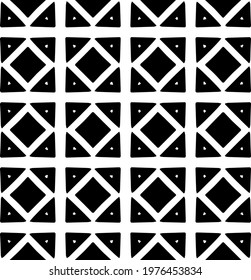  Geometric vector pattern with triangular elements. abstract picture for wallpapers and backgrounds. Black and white ornament.