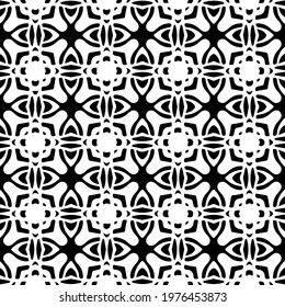  Geometric vector pattern with triangular elements. abstract picture for wallpapers and backgrounds. Black and white ornament.