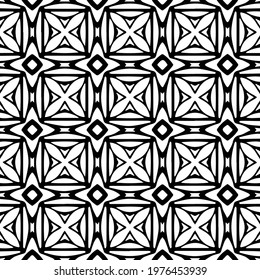  Geometric vector pattern with triangular elements. abstract picture for wallpapers and backgrounds. Black and white ornament.