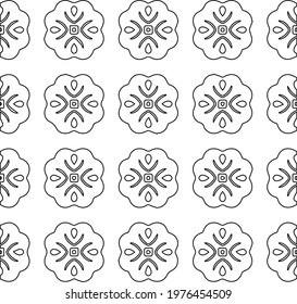  Geometric vector pattern with triangular elements. abstract picture for wallpapers and backgrounds. Black and white ornament.