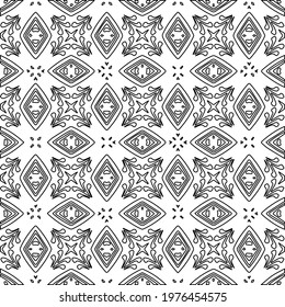  Geometric vector pattern with triangular elements. abstract picture for wallpapers and backgrounds. Black and white ornament.