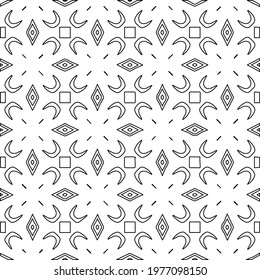 Geometric vector pattern with triangular elements. abstract picture for wallpapers and backgrounds. Black and white ornament.